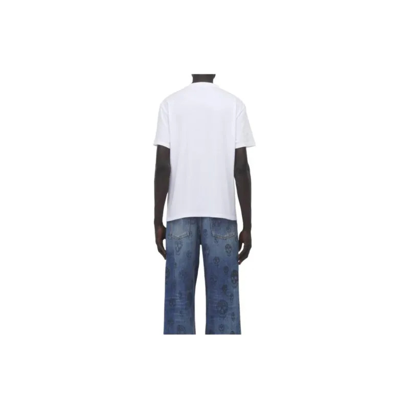 Alexander McQueen Skull Embellished Crewneck T Shirt-3