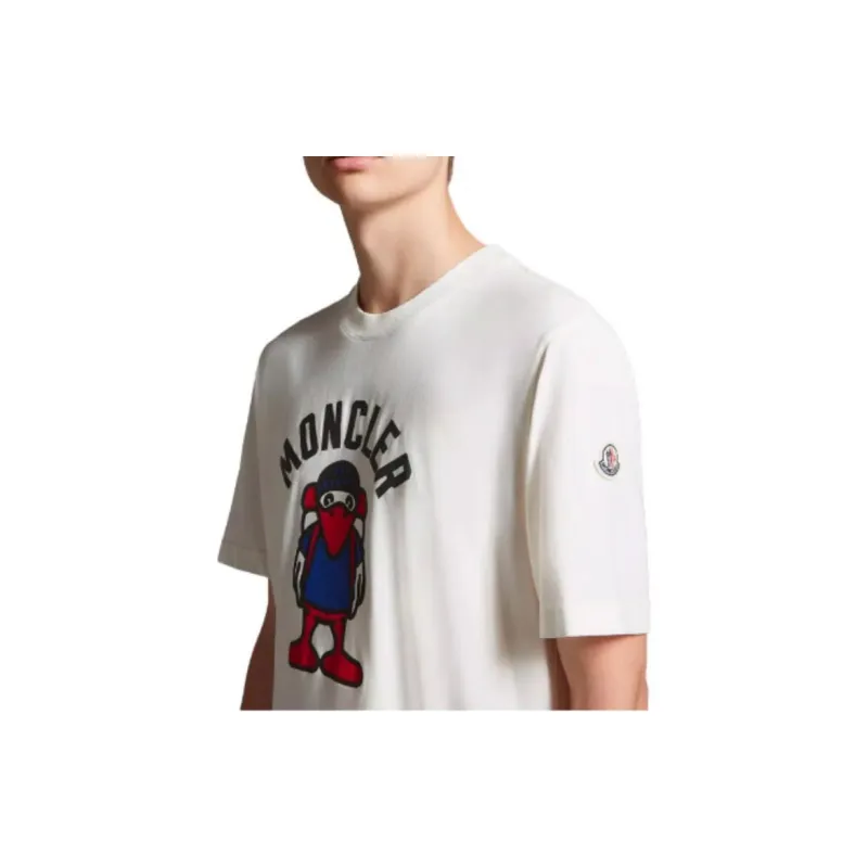 Moncler T-Shirts Men White-1
