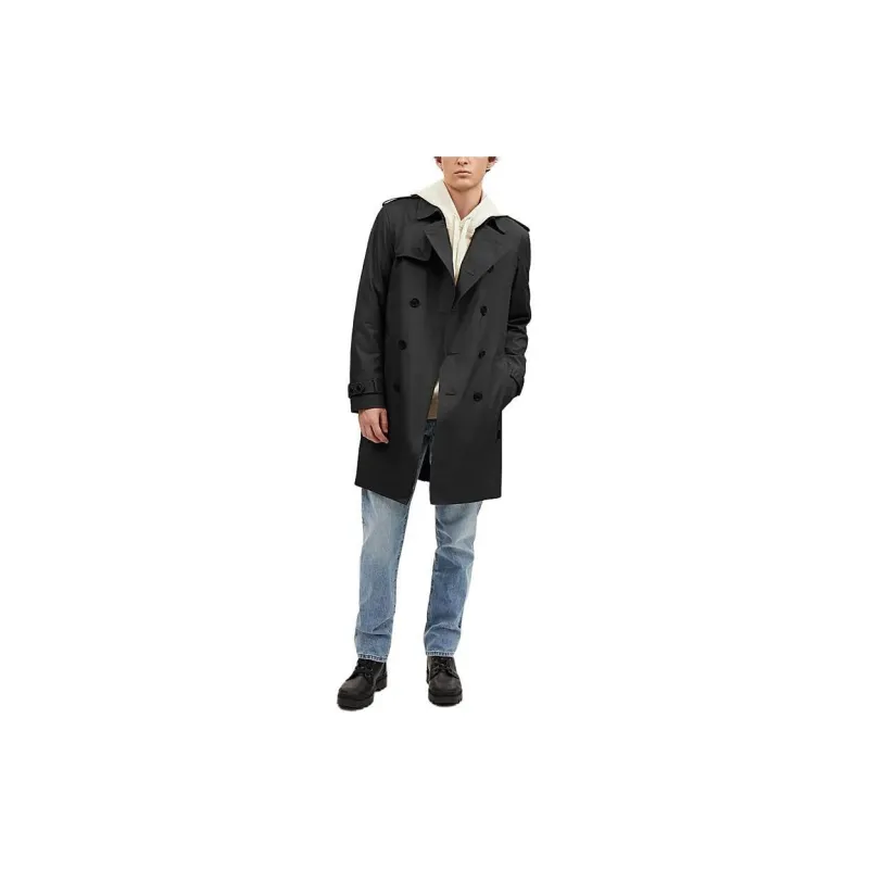 COACH Trench Coats Men Black-2