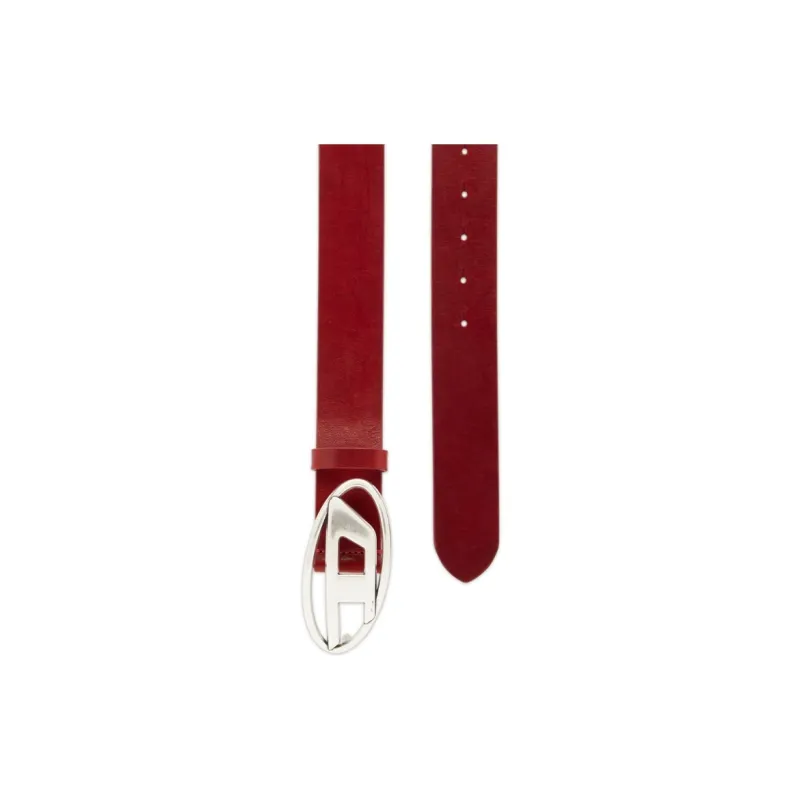 DIESEL 1DR Logo buckle Leather Belt-3