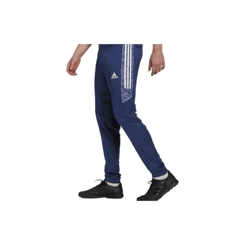 Adidas Knitted Sports Pants Men's Blue-4
