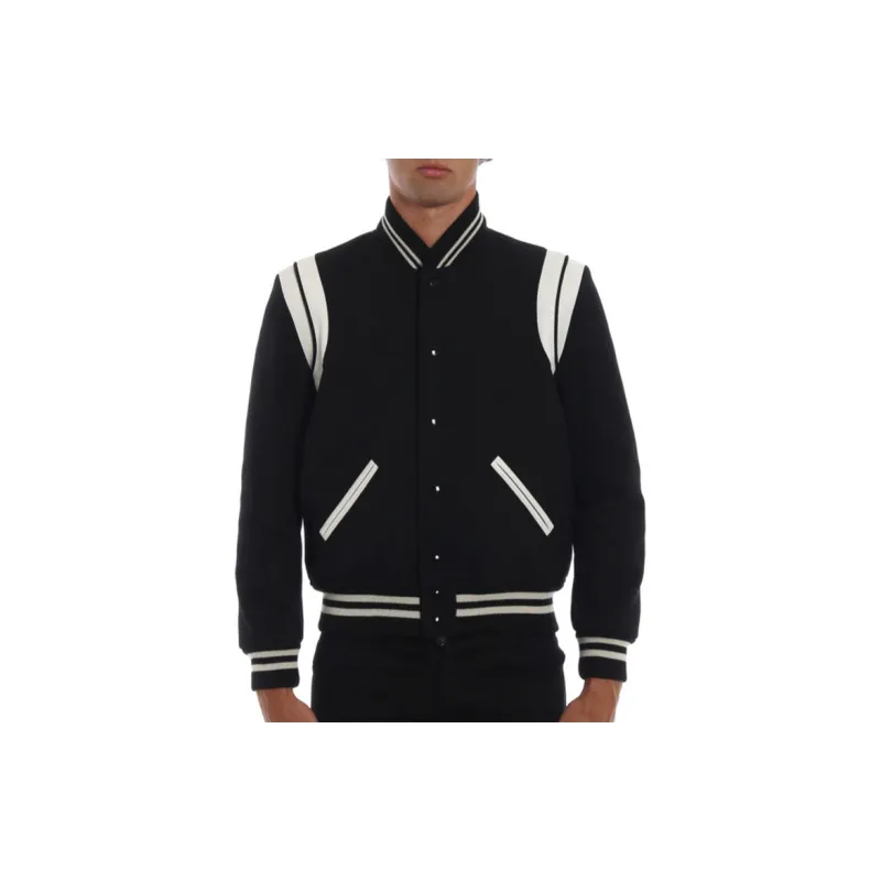 SAINT LAURENT Snap Buttoned Teddy Bomber Jacket-2