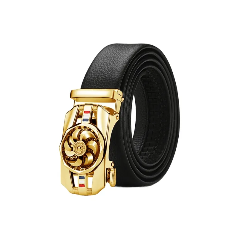 CARTELO Cow Split Leather Belts Men's Width 3.5cm Gift Box Set-10
