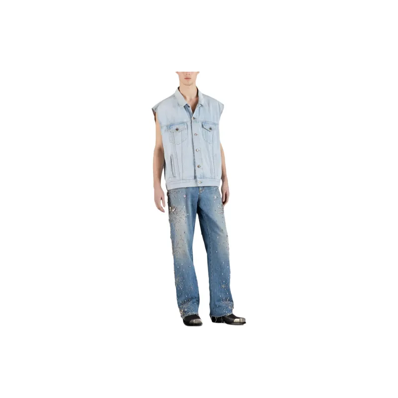 GUCCI Sleeveless Denim Vest Jacket-2
