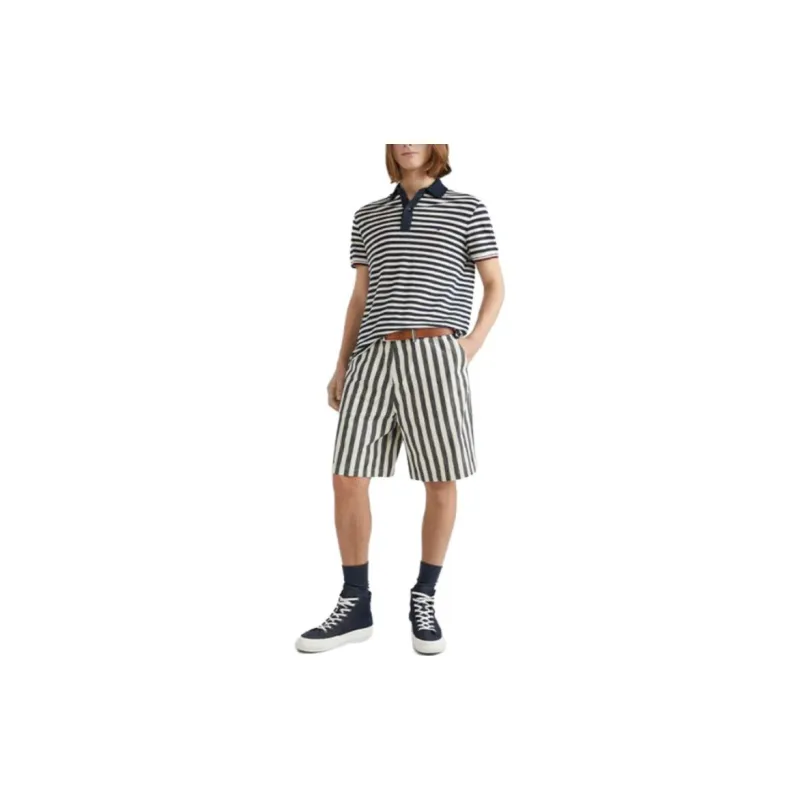Tommy Hilfiger Logo patch Striped Polo Shirt-3