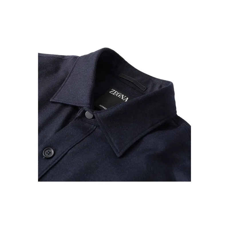 Ermenegildo Zegna Buttoned Long Sleeved Overshirt-5