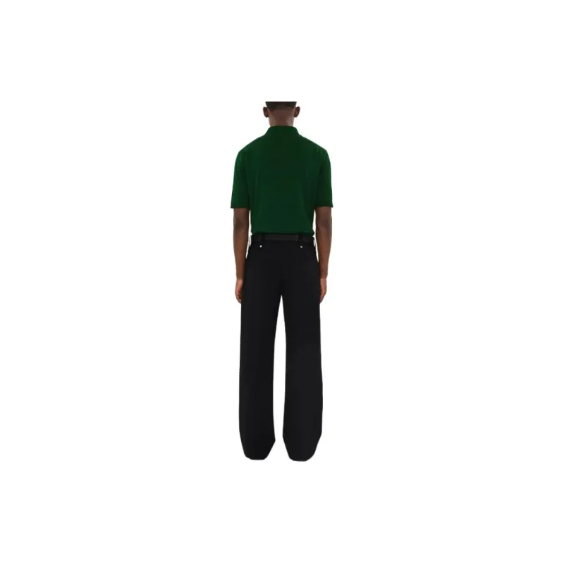 Burberry Checked Ribbed Knit Polo Shirt-4