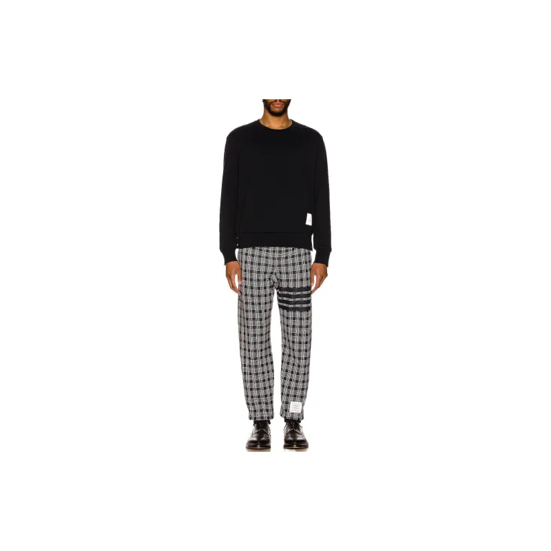 THOM BROWNE Check Pattern Drawstring Track Pants-3