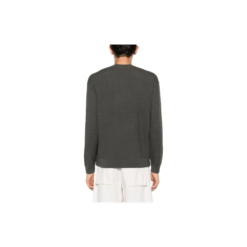 EMPORIO ARMANI Interwoven Virgin Wool Jumper-1