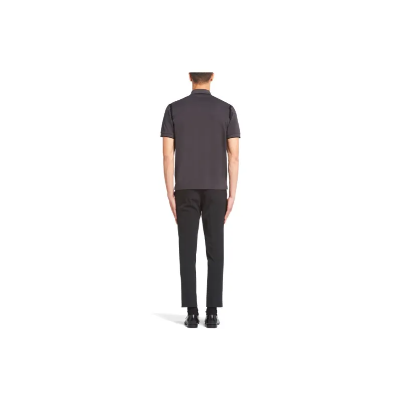 PRADA Polo Shirts Men Smoke Gray-2