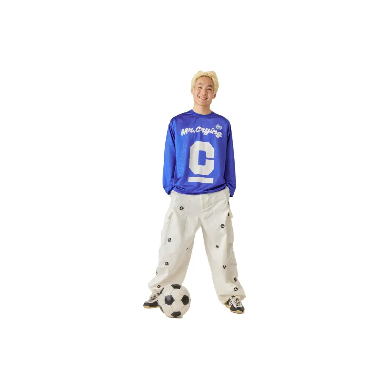 Crying Center Cargo Pants Unisex White-2
