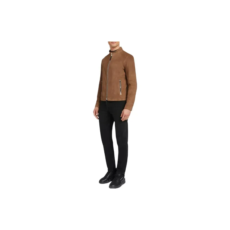Giuseppe Zanotti Oscar Zip up Suede Jacket-1