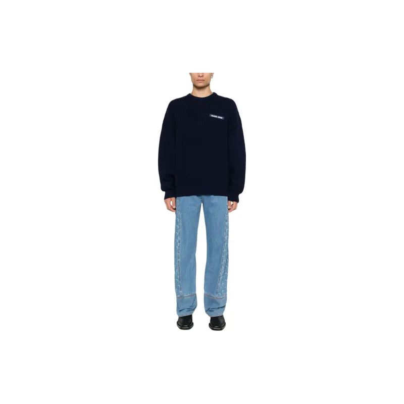 Marine Serre Fisherman Logo Patch Knitted Sweater-1