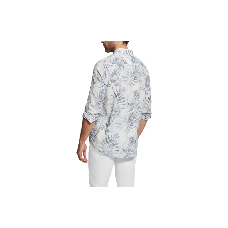 GUESS Eco Collins Long-Sleeve Shirt Shirt Men's White-2