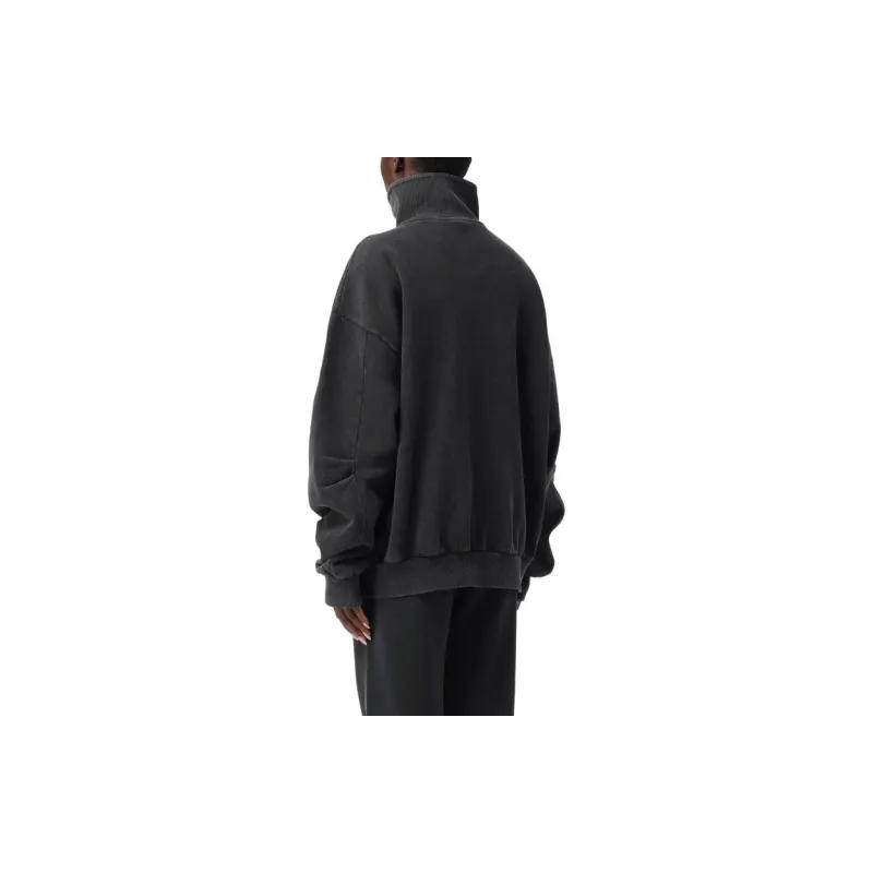 Rotate Logo-embroidered Half-zip Sweatshirt-3
