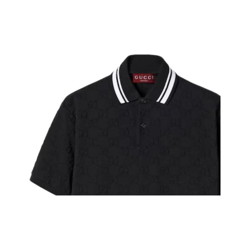 GUCCI Allover Gg Short-Sleeved Polo Shirt-4