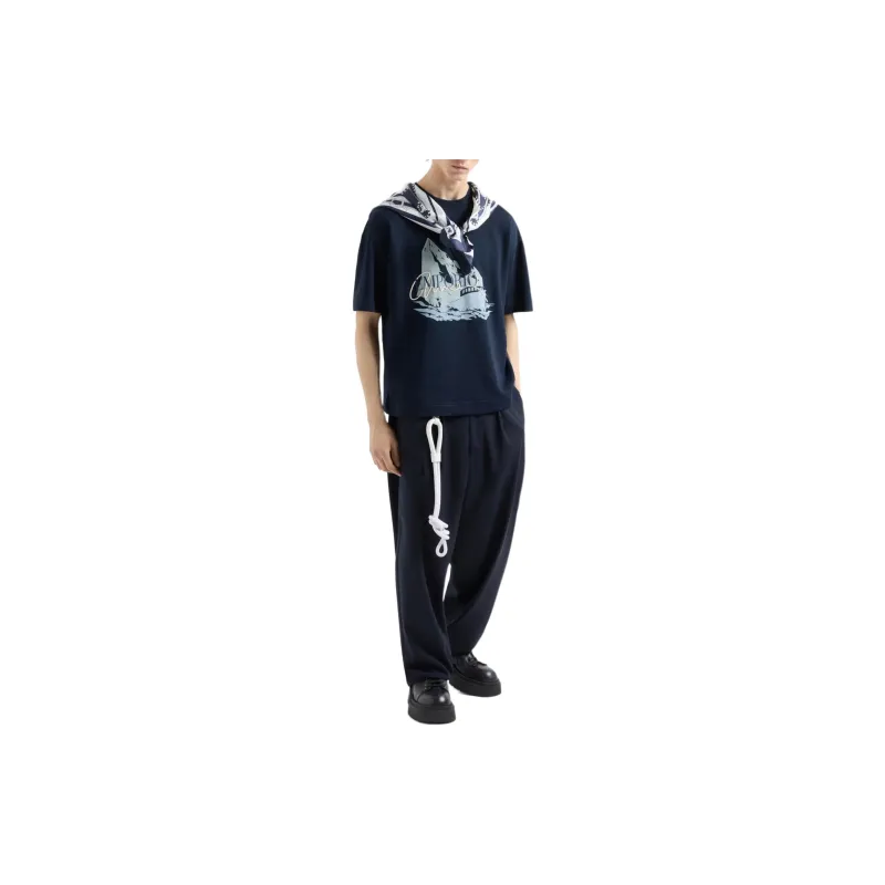 EMPORIO ARMANI Graphic Printed Crewneck T Shirt-3