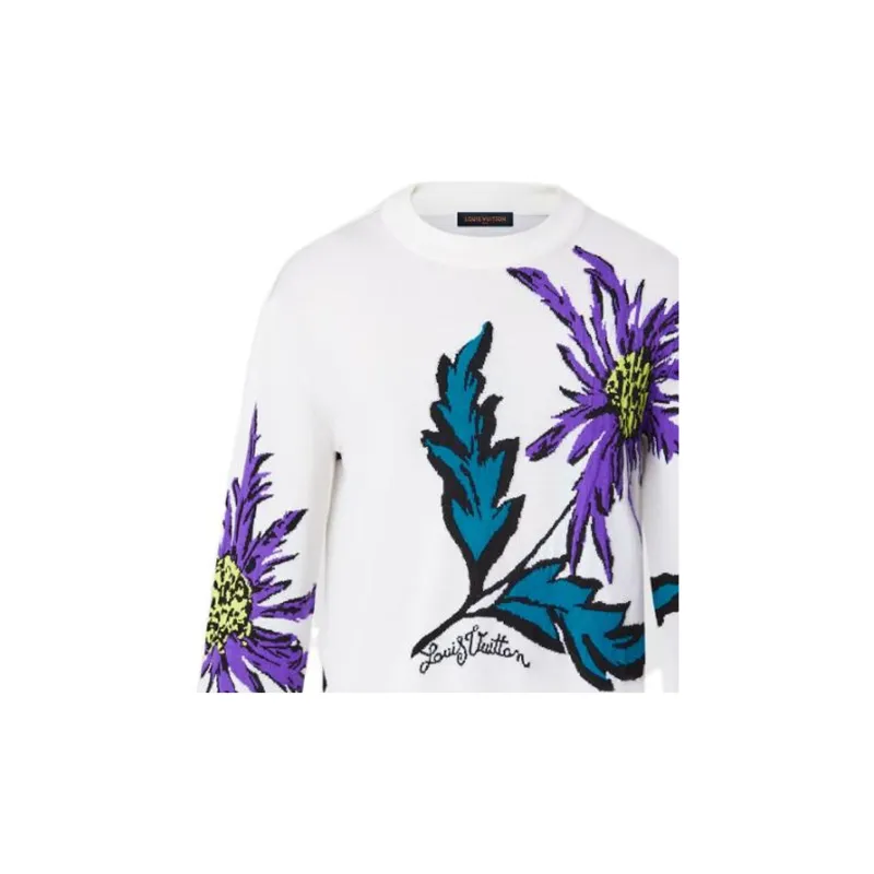 LOUIS VUITTON Thistle Intarsia Pullover-4