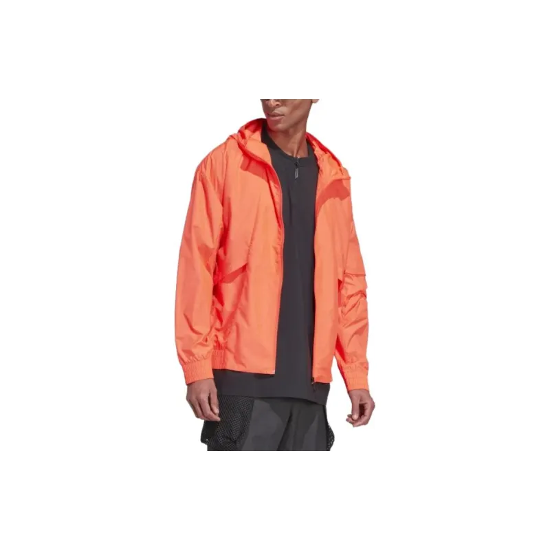 Adidas Windbreaker Jackets Men Orange-2
