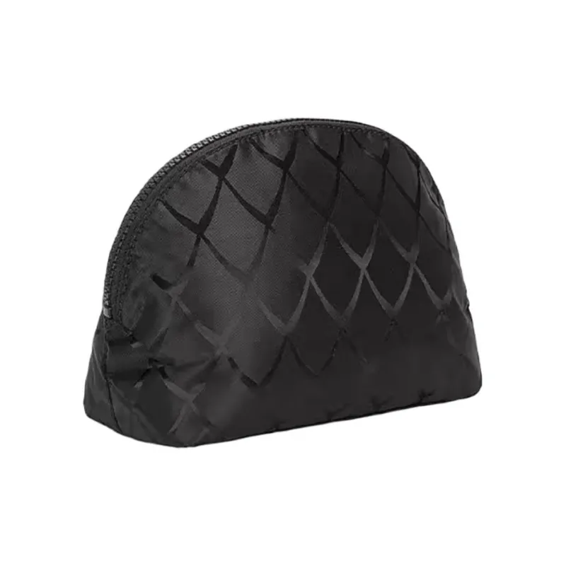 Kipling Polyester Clutch Makeup Bag Small Size Women's Black Dragon Scale Jacquard-2