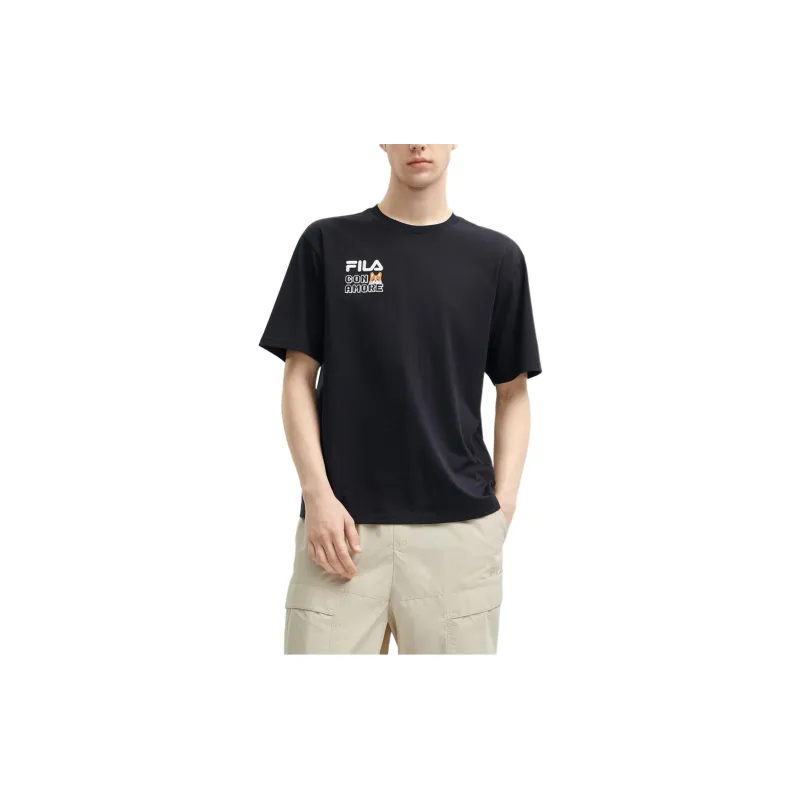 FILA T Shirts Unisex Jet Black-1