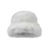 Faux Mink Round Top-White