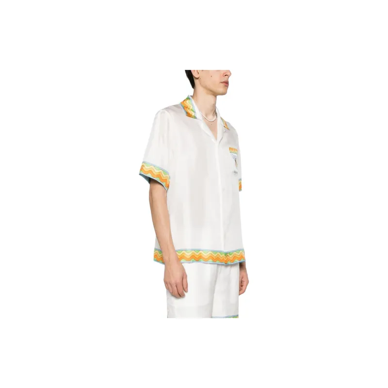 CASABLANCA Afro Cubism Tennis Club Shirt-4