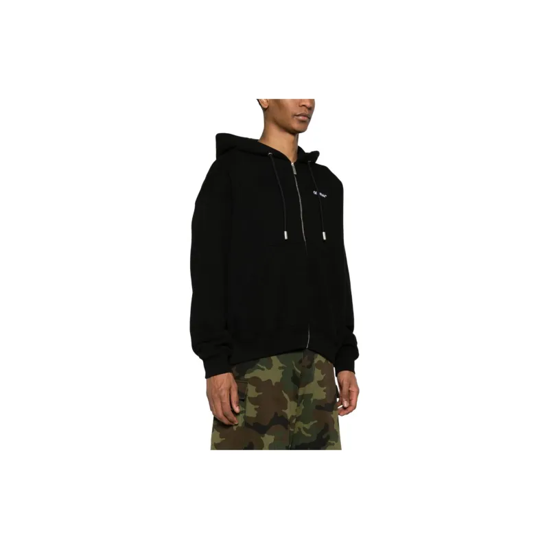 OFF WHITE Graphic Print Hooded Jackets-2
