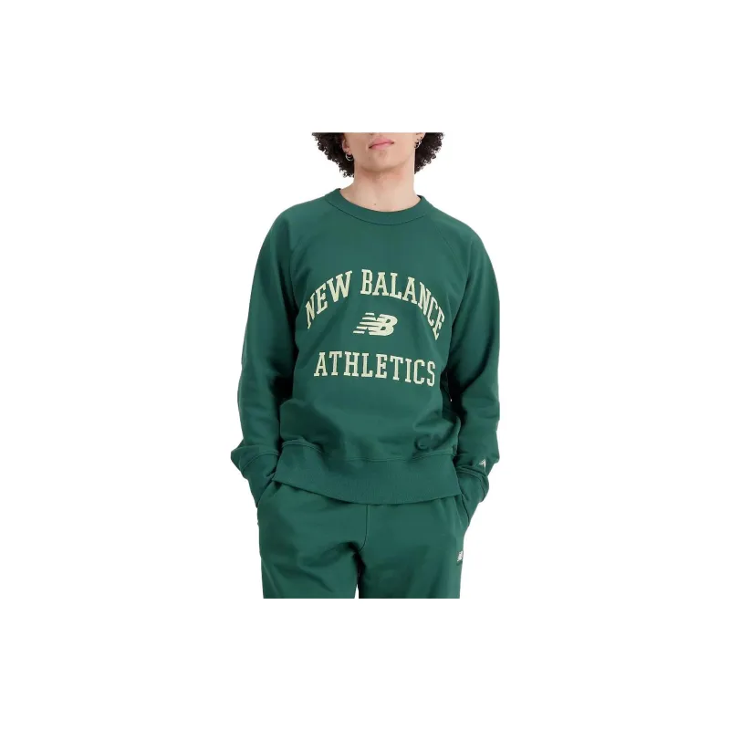 New Balance Athletics Varsity Logo Embroidered Crewneck Sweatshirt-2