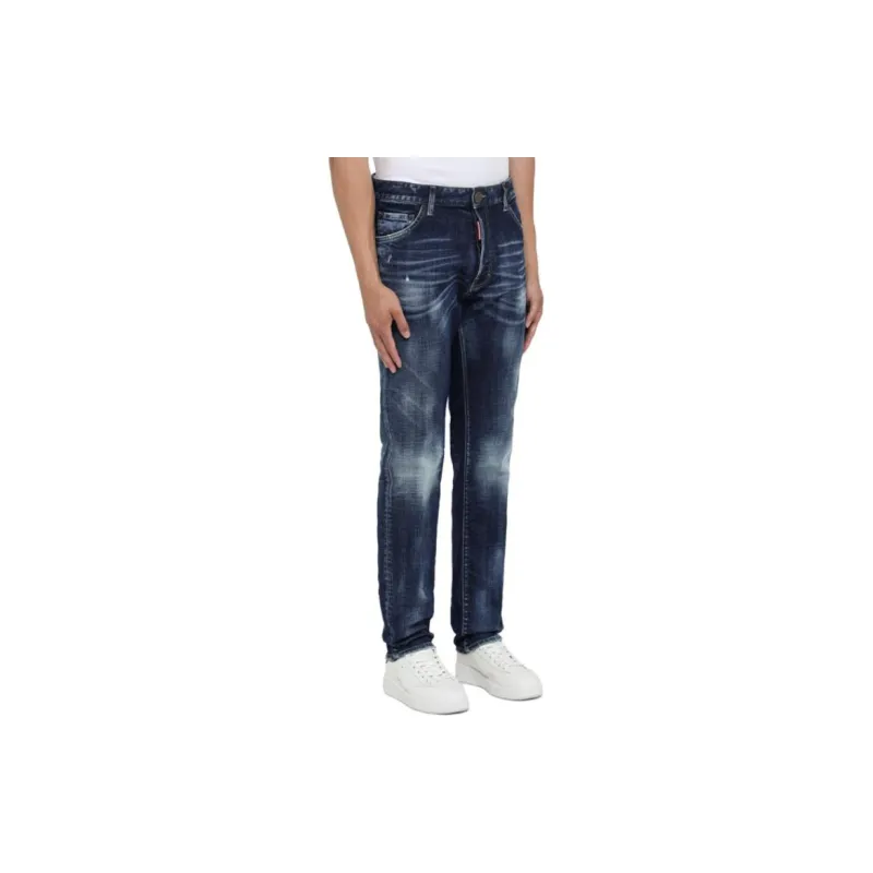 DSQUARED 2 Logo Patch Distressed Slim Fit Jeans-5