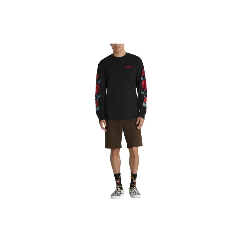 Vans Rose Sleeve Long Sleeve T-Shirt T-Shirt Unisex Black-2