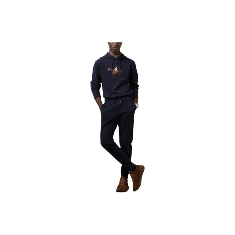 Polo Ralph Lauren Standing Horse Fleece Hoodie Sweatshirt Men's Black-2