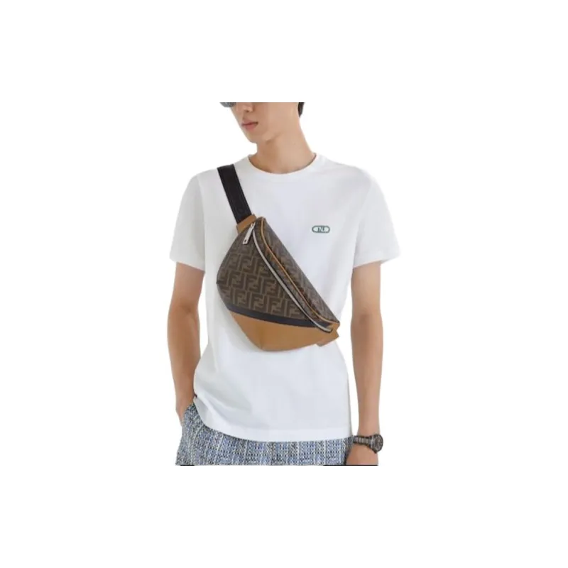 FENDI T-Shirts Men White-2
