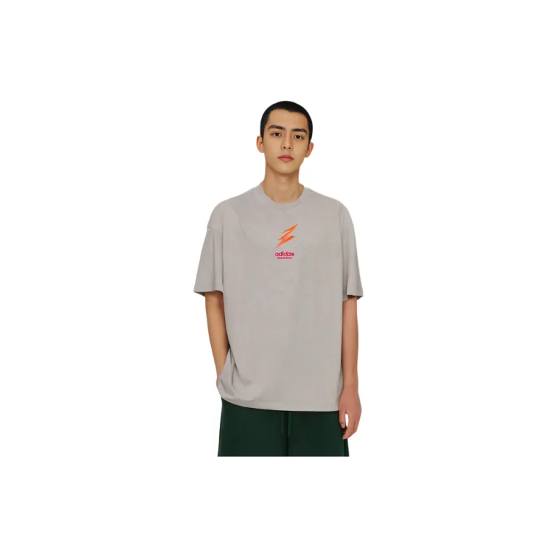 Adidas T Shirt Men's Medium Heather Gray-5