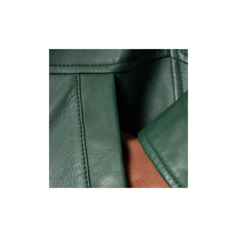 HUGO BOSS Leather Jackets Men Green-4