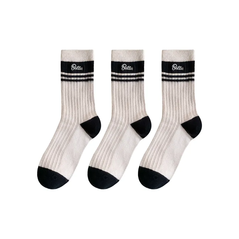 XXLLG Mid Calf Socks Women's 3 Pack-10
