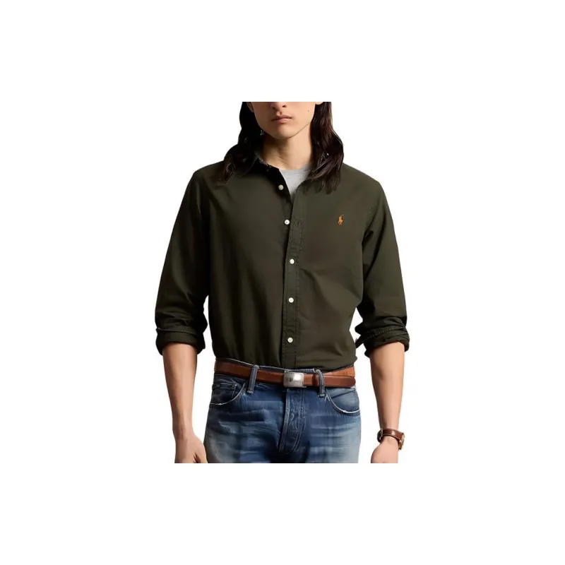 Polo Ralph Lauren FW24 Shirt Men's Olive Green-2
