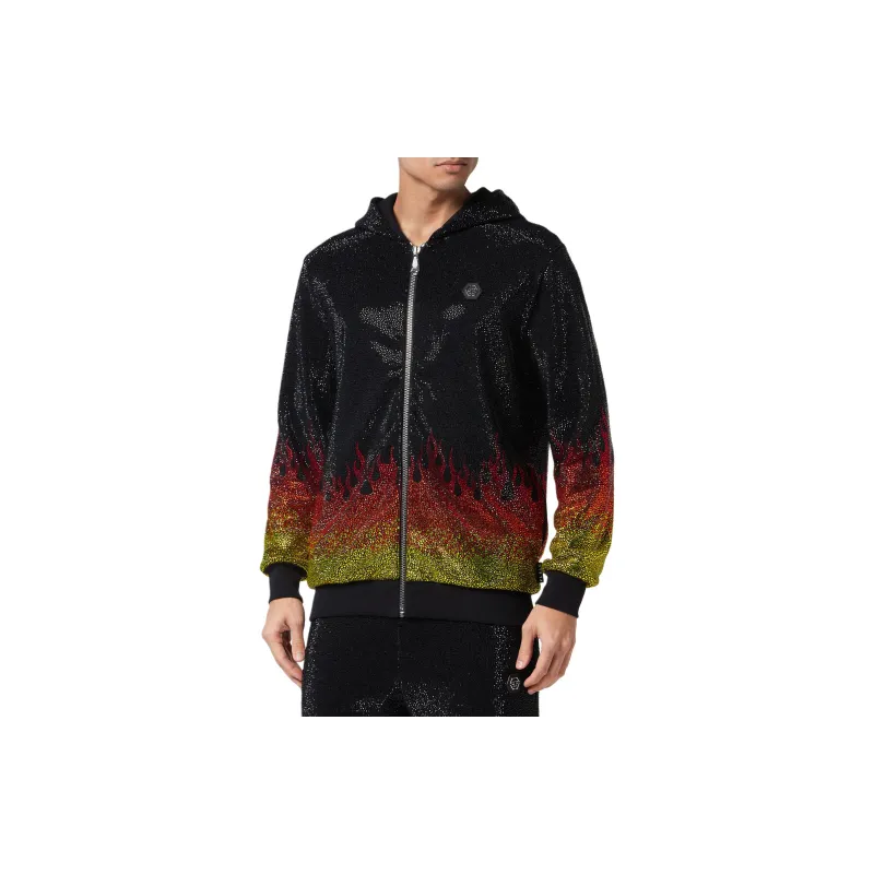 PHILIPP PLEIN Crystals Flame Hooded Tracksuit Set-3