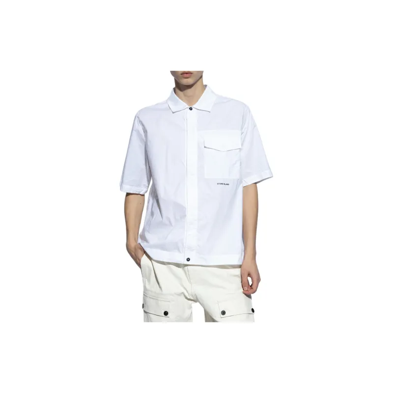 STONE ISLAND Shirts Men White-2