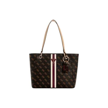 GUESS Artificial Leather Tote Bag Shopping Bag Handbag Small Size Women's Brown