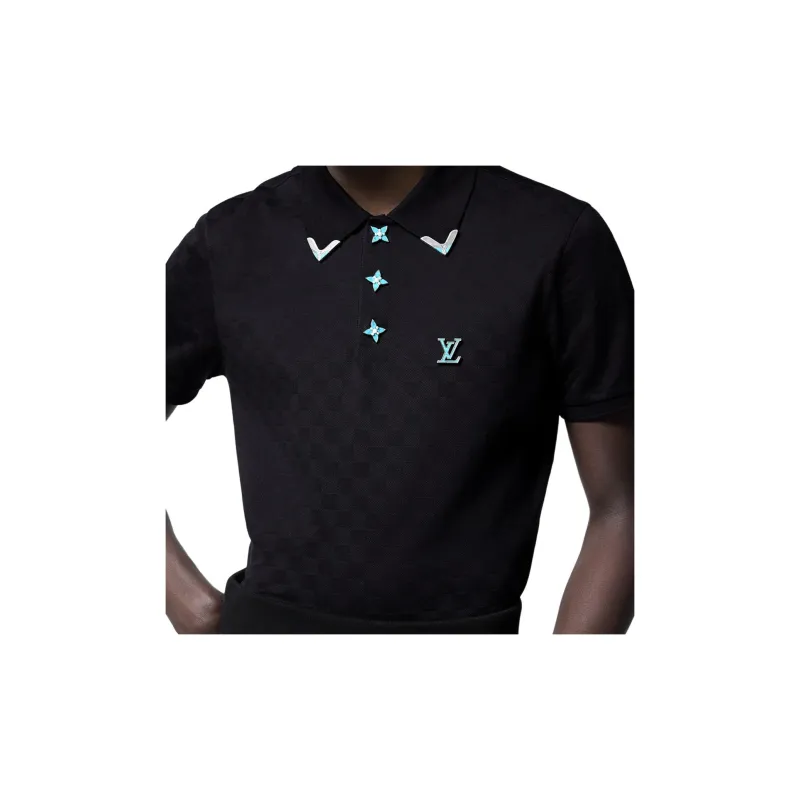 LOUIS VUITTON FW24 Polo Shirt Men's Black-5