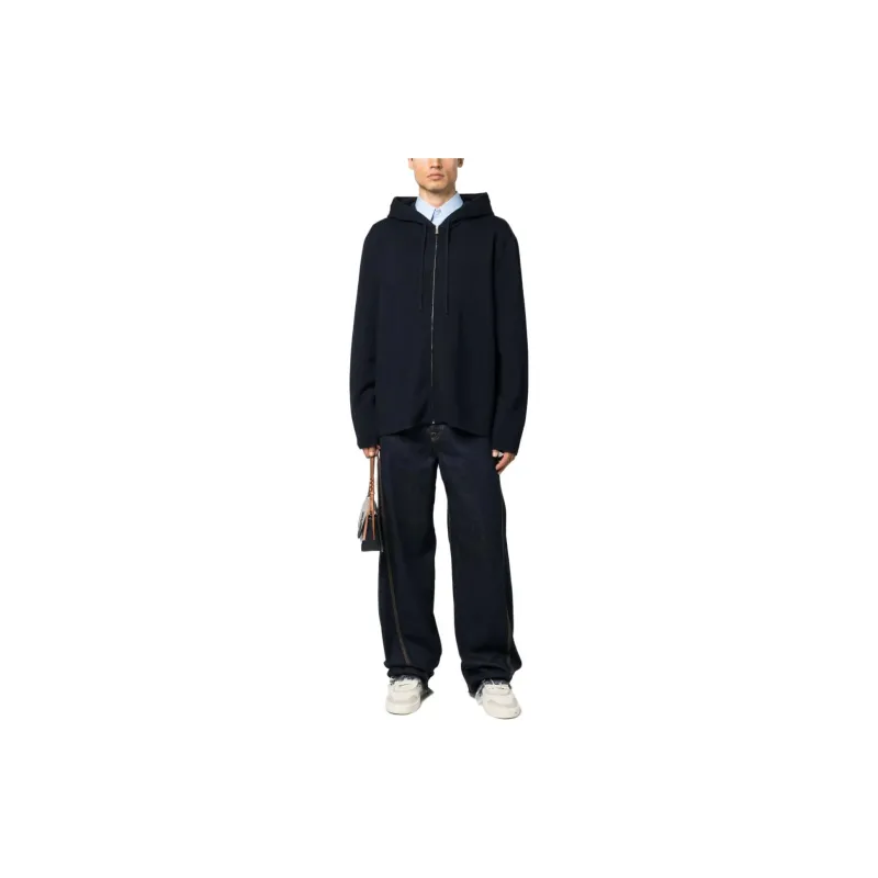 Lanvin Logo embroidered Knit Wool blend Hoodie-1