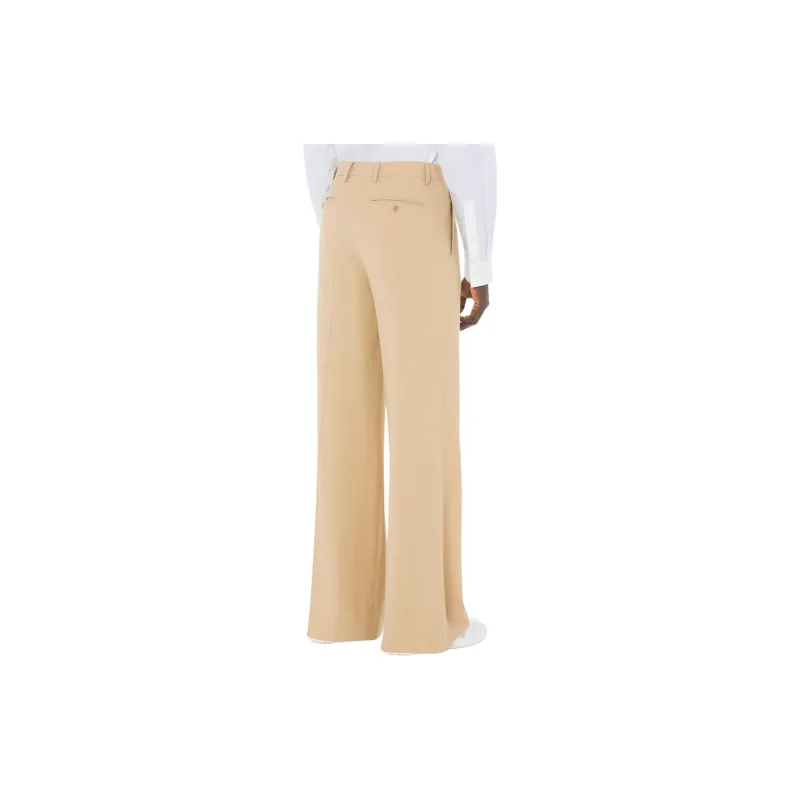 MOSCHINO Stretch Gabardine Wide Trousers Casual Pants Men's Beige-2