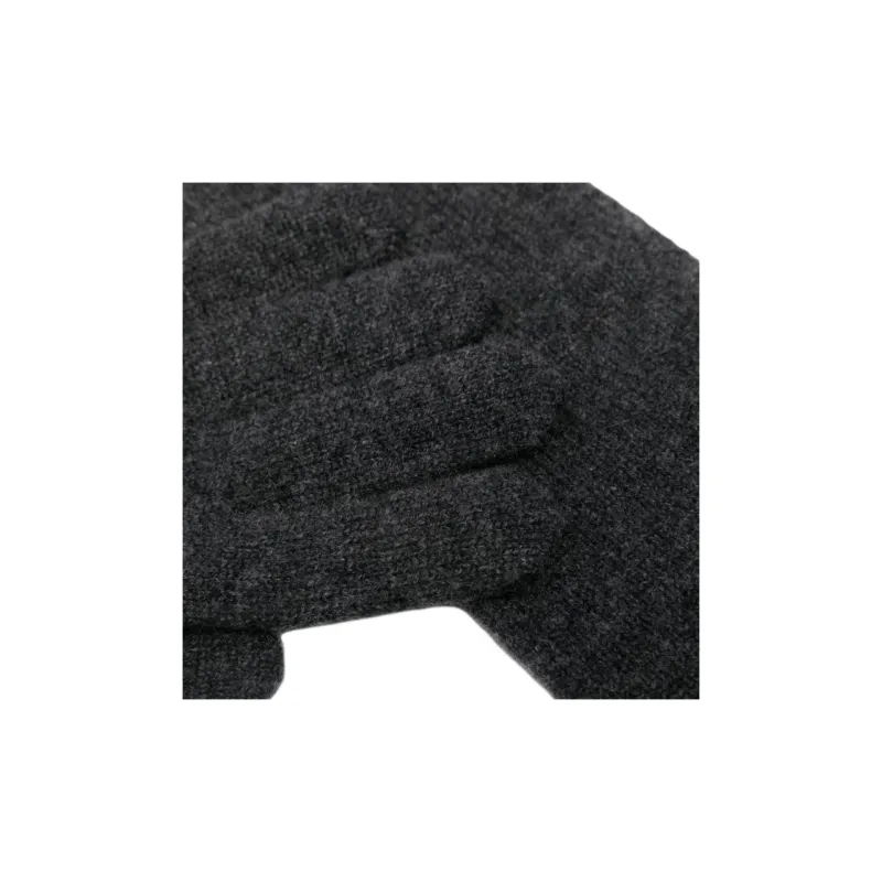 MaxMara Cashmere Knit Gloves Women's Medium Gray-2