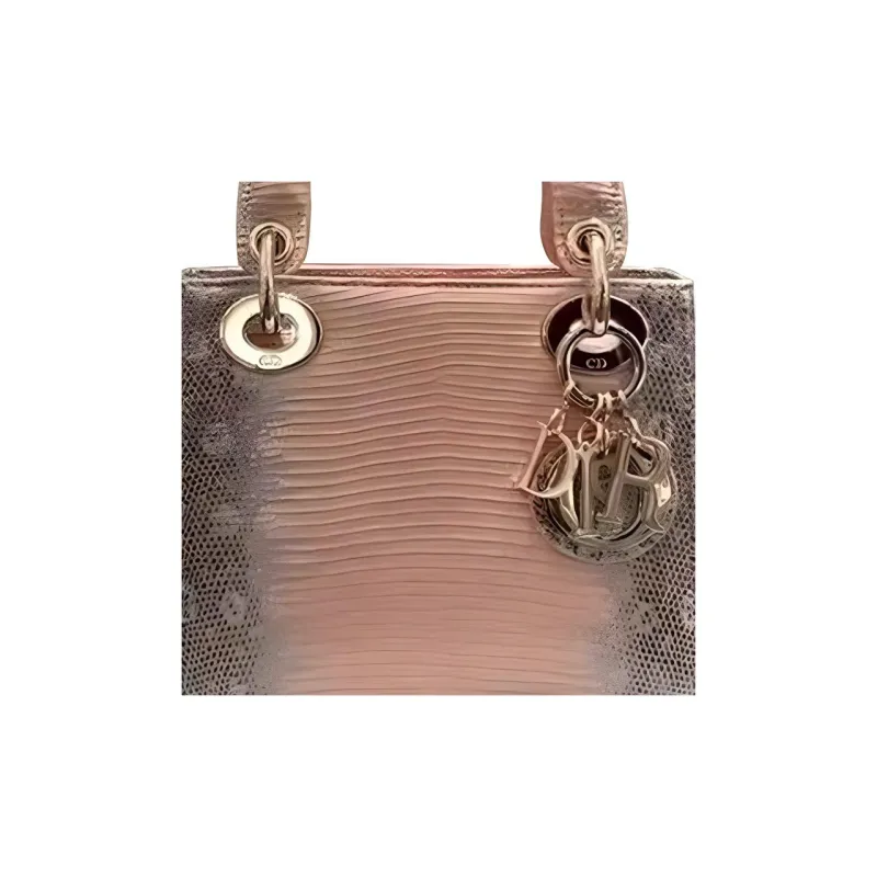 DIOR Lady Dior Lizard Skin Lady Dior Bag Shoulder Bag, Crossbody Bag, Handbag Mini Women's Pink-1