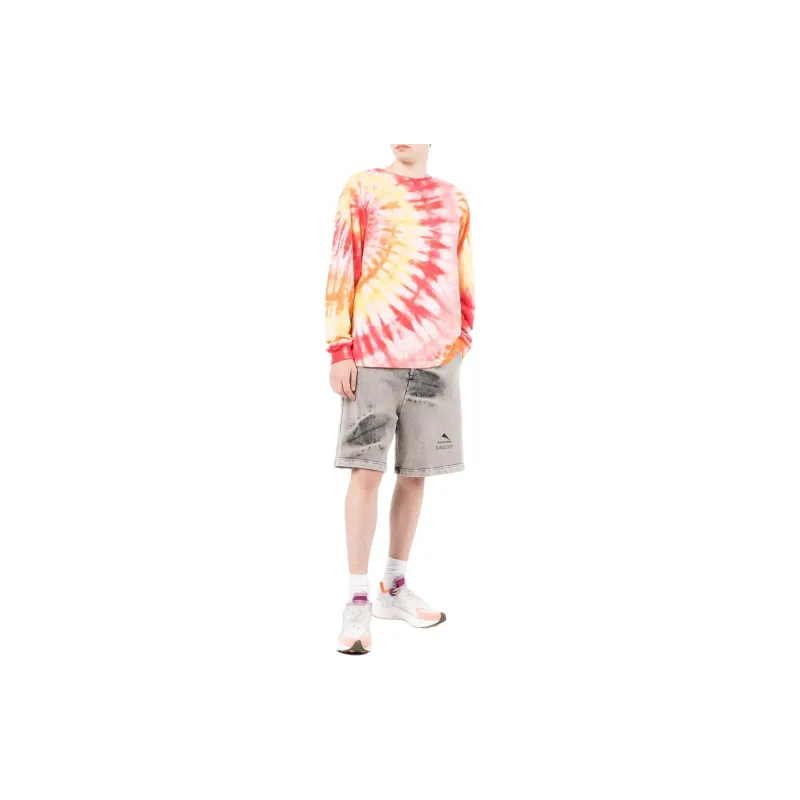 Mauna key Stonewashed Logo print Shorts-1