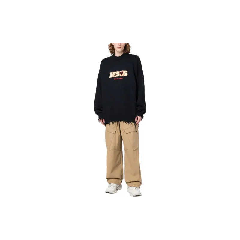 Vetements Jesus Loves You Destroyed Sweater-2