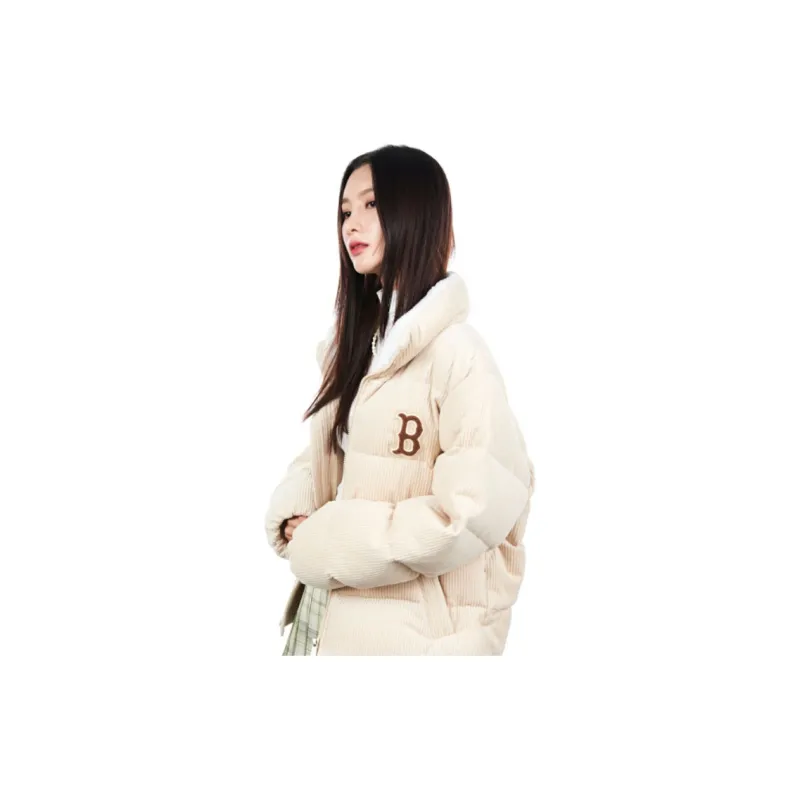 MLB Down Jacket Cropped Unisex Ivory-5