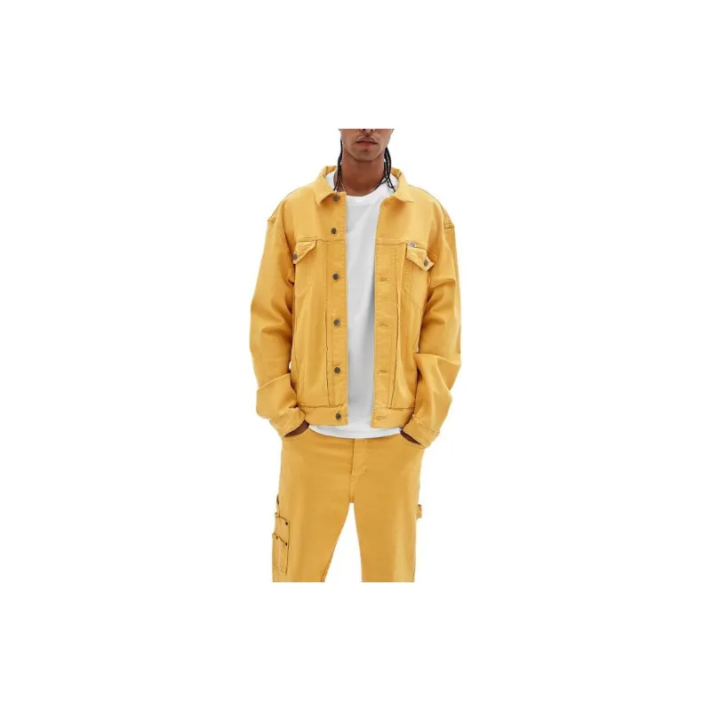 GUESS Regular Fit Denim Jacket Denim Jacket Men's Yellow-1