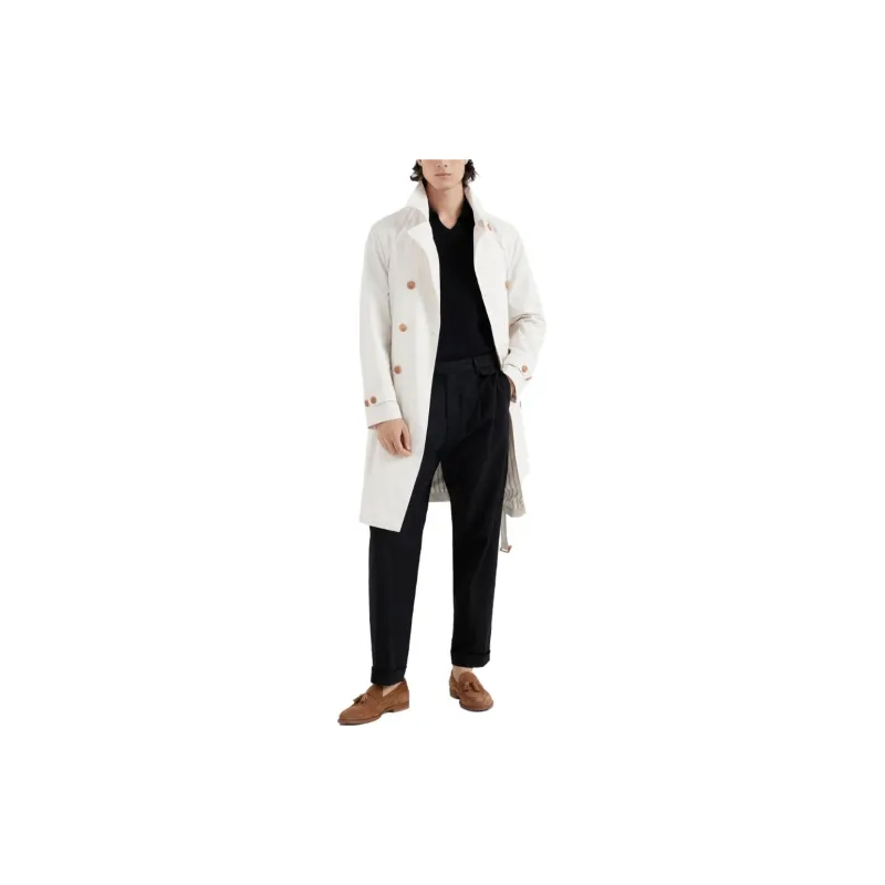 Brunello Cucinelli FW23 Trench Coat Men's Ecru-1